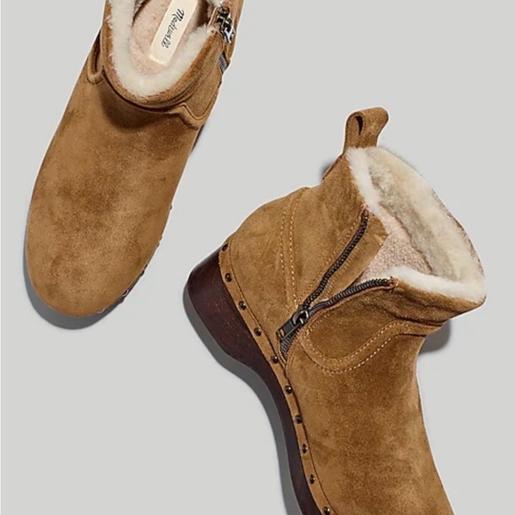 madewell The Marceline Clog Boot in Shearling Size 5.5 - Picture 4 of 6